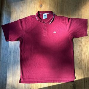 Vintage Adidas Maroon Men’s Button Up shirt Size: Large